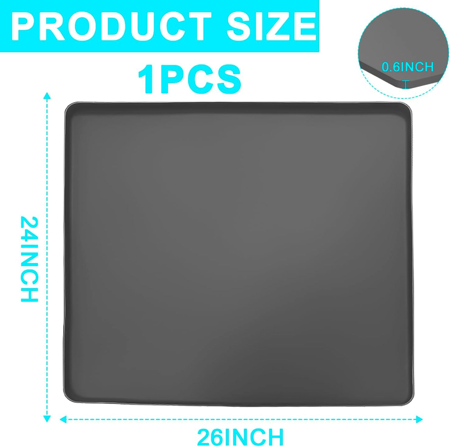 Cubierta superior gris para lavadora 26x24pulg antiderrap