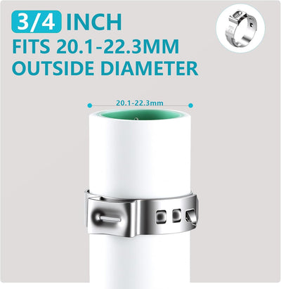 Anillos crimpado PEX 3/4pulg 100uds acero inox 304