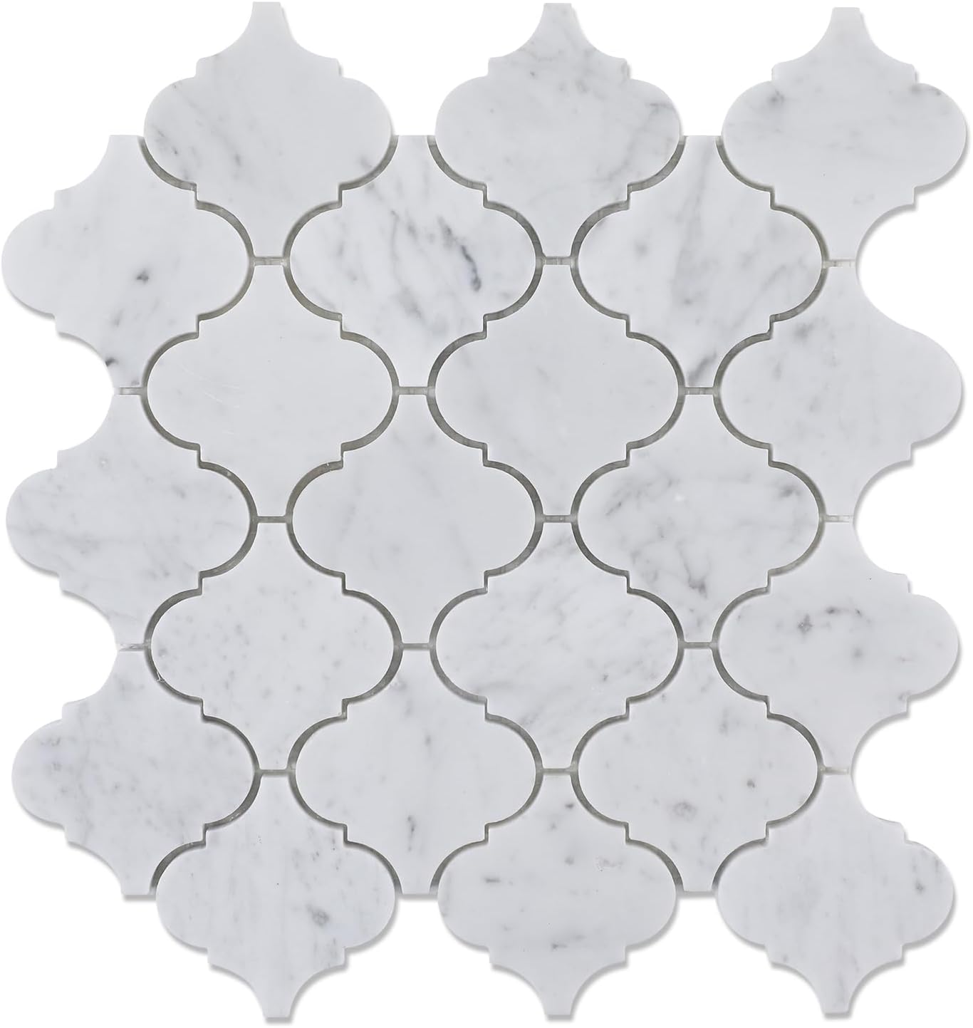 Azulejo mosaico Carrara blanco 3pulg para cocina baño ducha