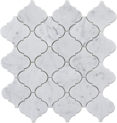 Azulejo mosaico Carrara blanco 3pulg para cocina baño ducha