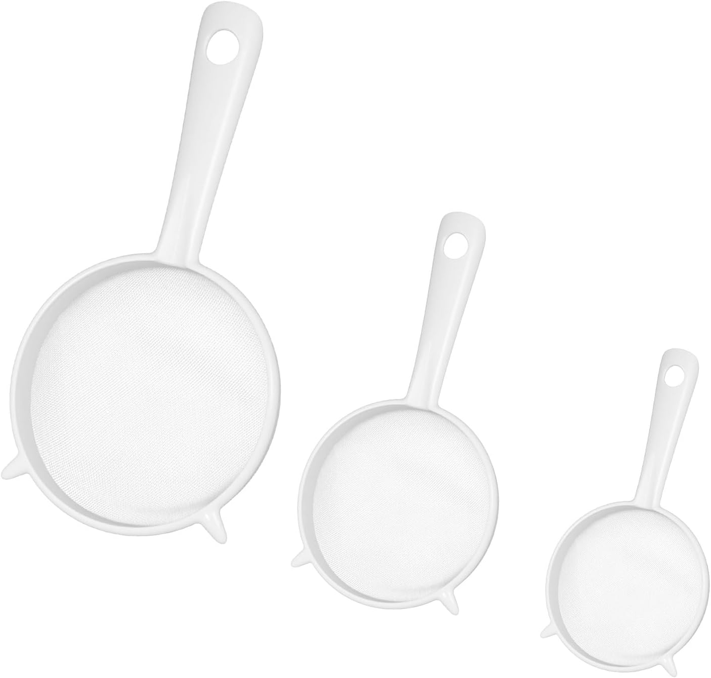 Juego de 4 coladores de plástico con asa para kéfir, jugo, yogur y leche
