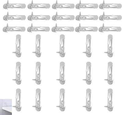 Clips soporte estantes de gabinete plástico autoblocantes 30 pzas