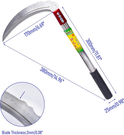 Podadora acero inox 14.96in para desbrozar jardín
