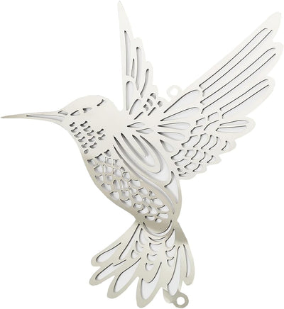 10 Pzas Partes Colgantes Colibrí Metal Plateado para Ventana