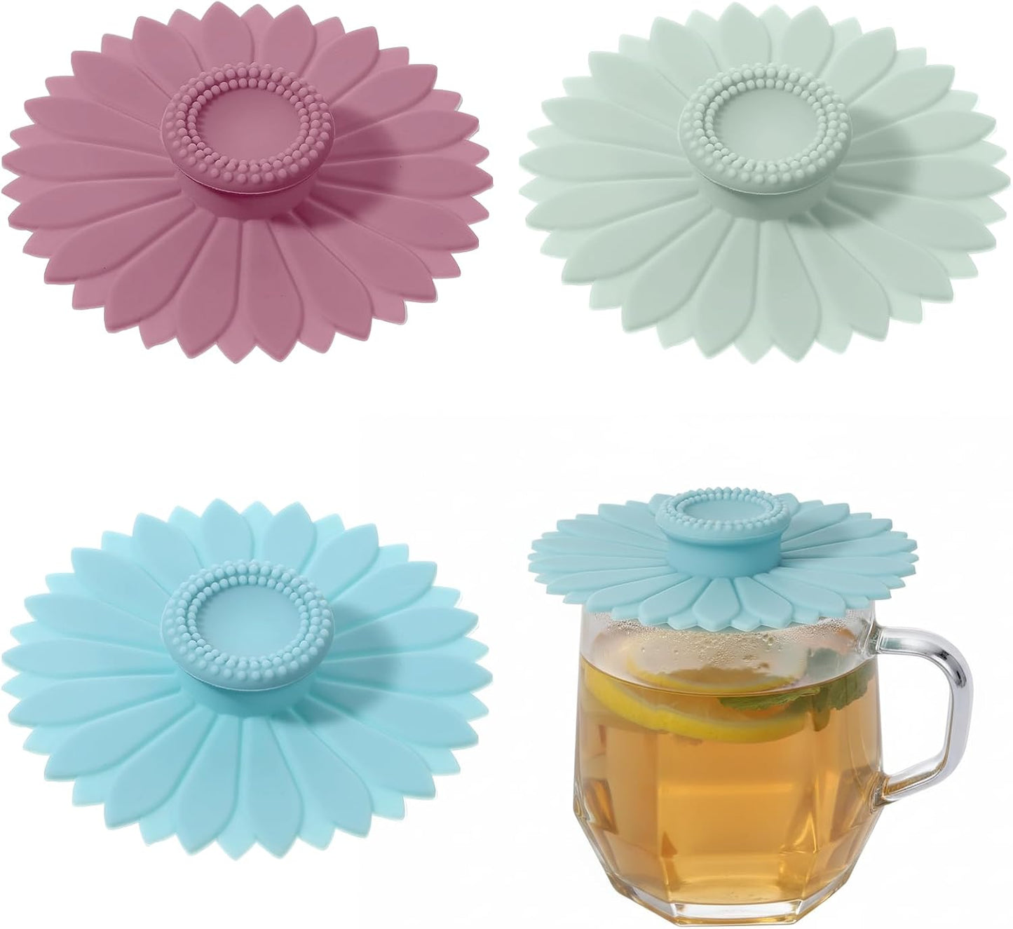 Fundas de silicona de girasol Qianyu para tazas, teteras y vasos resistentes al calor
