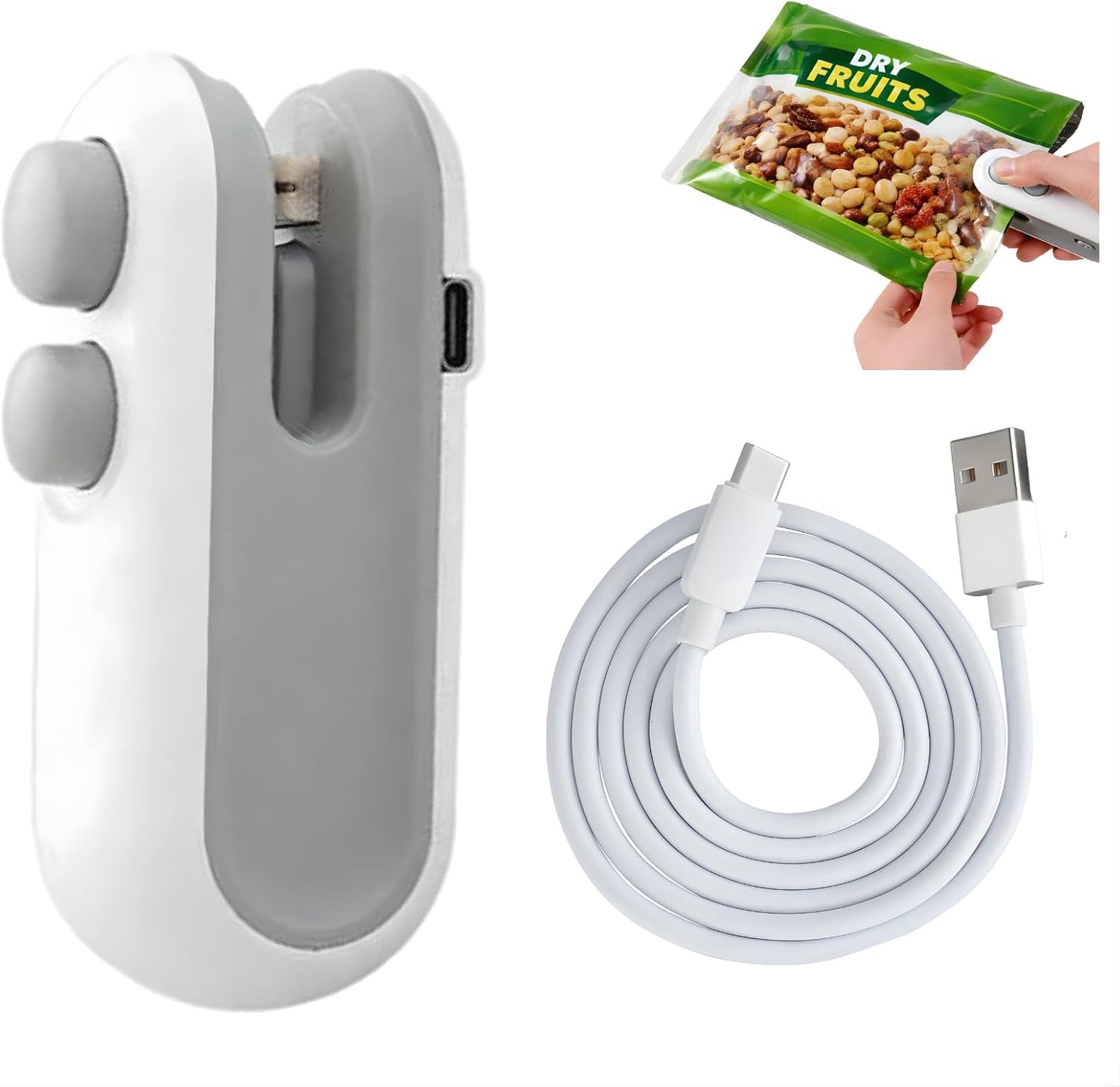 Sellador térmico 2en1 con cortador para chip y galletas