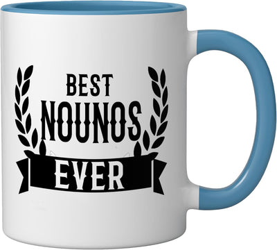 Taza Cerámica Hombre Día del Padre Dios Griego Azul Blanco