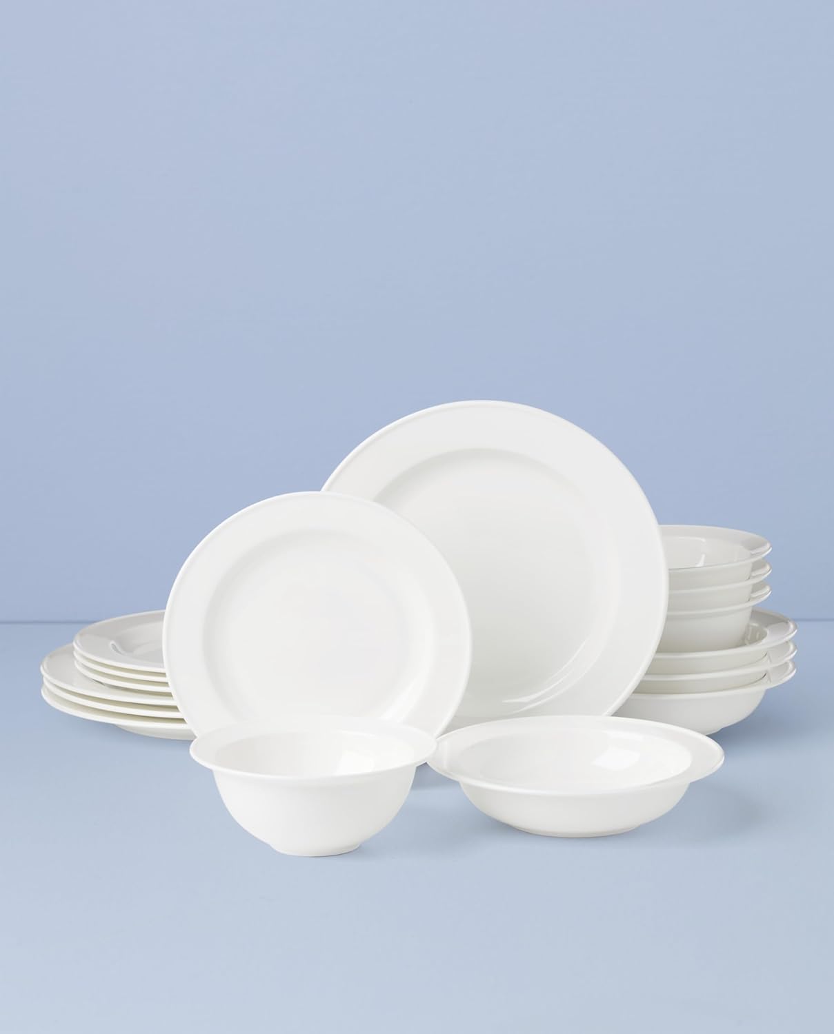 Set 16 Pzas Vajilla Porcelana Hueso con Borde