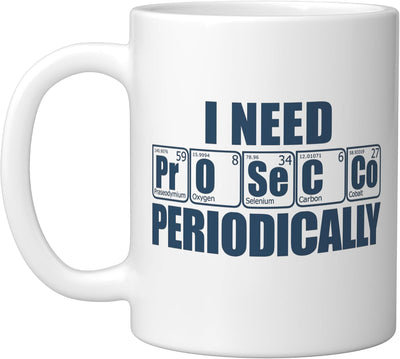 Taza Cerámica Meme Elementos de la Tabla Periódica Blanca