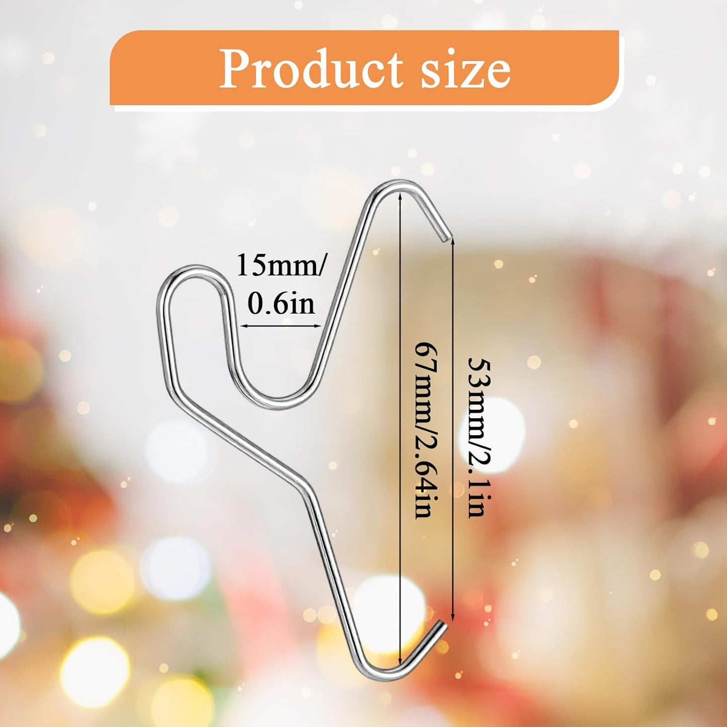 100 Clips Pared Acero Inox Sin Taladro para Coronas Luces