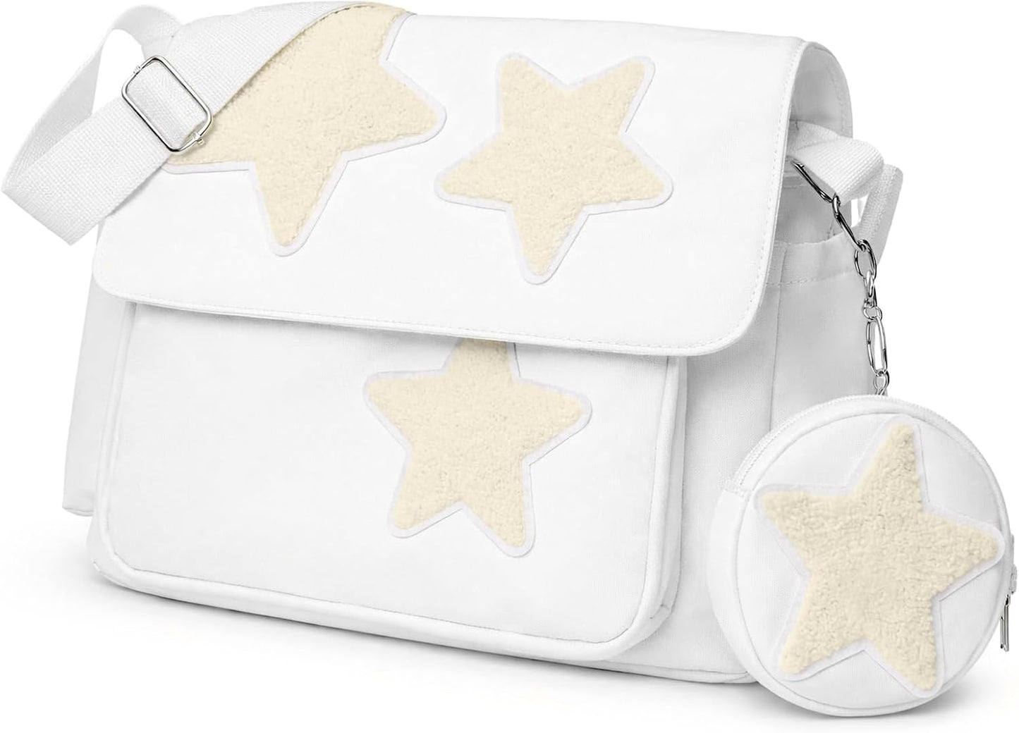Bolso tote Y2K para mujer con estrellas monedero hombro
