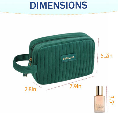 Bolsa maquillaje viaje con cremallera asa organizador suave