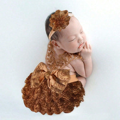 Traje foto recién nacido encaje accesorios niña