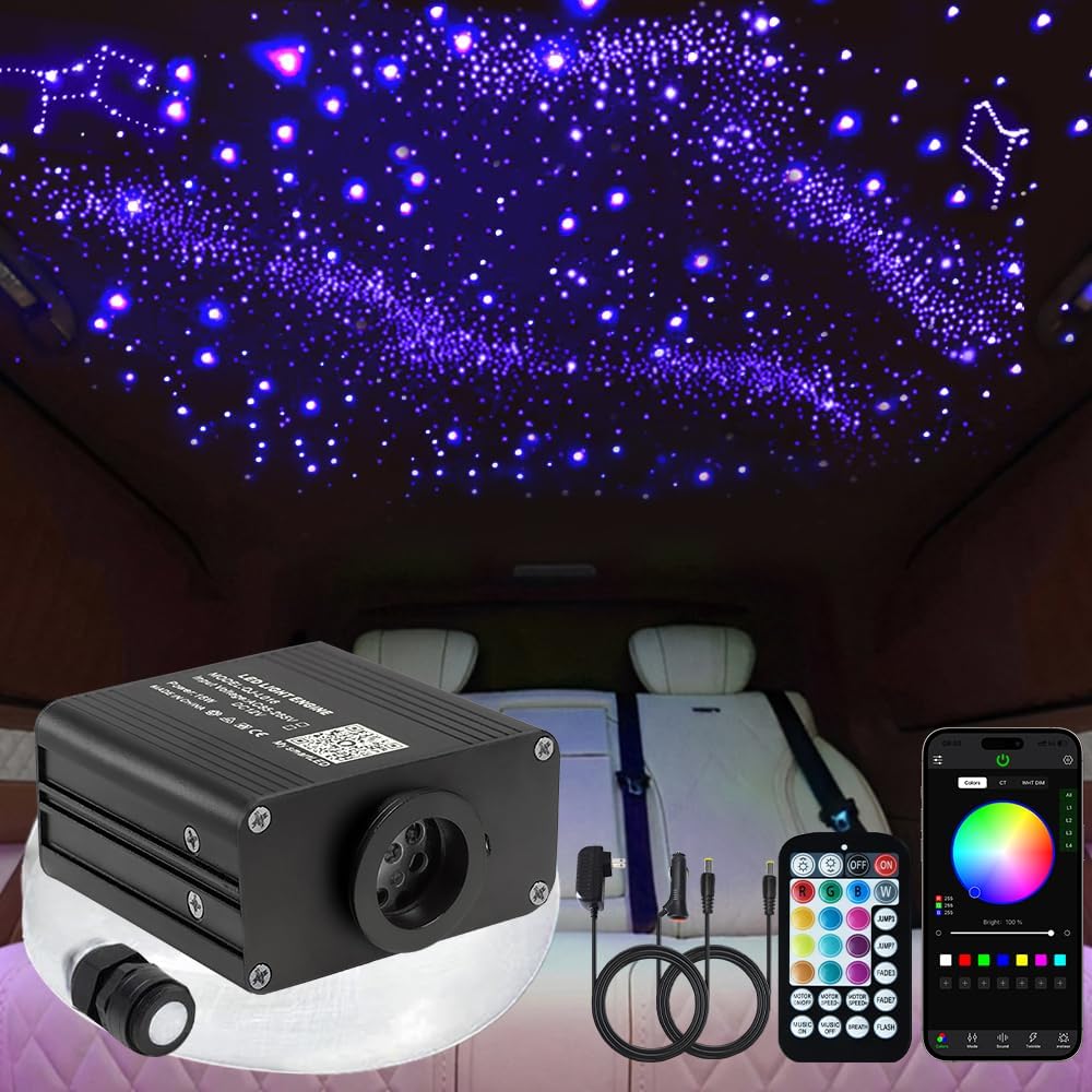 Kit luces estrella RGBW 16W con sensor sonido control remoto