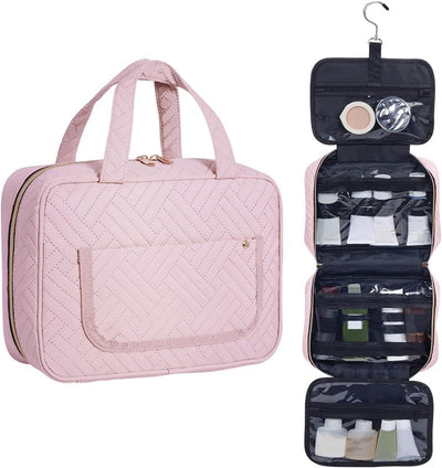 Bolsa colgante cosméticos mujer transparente rosa