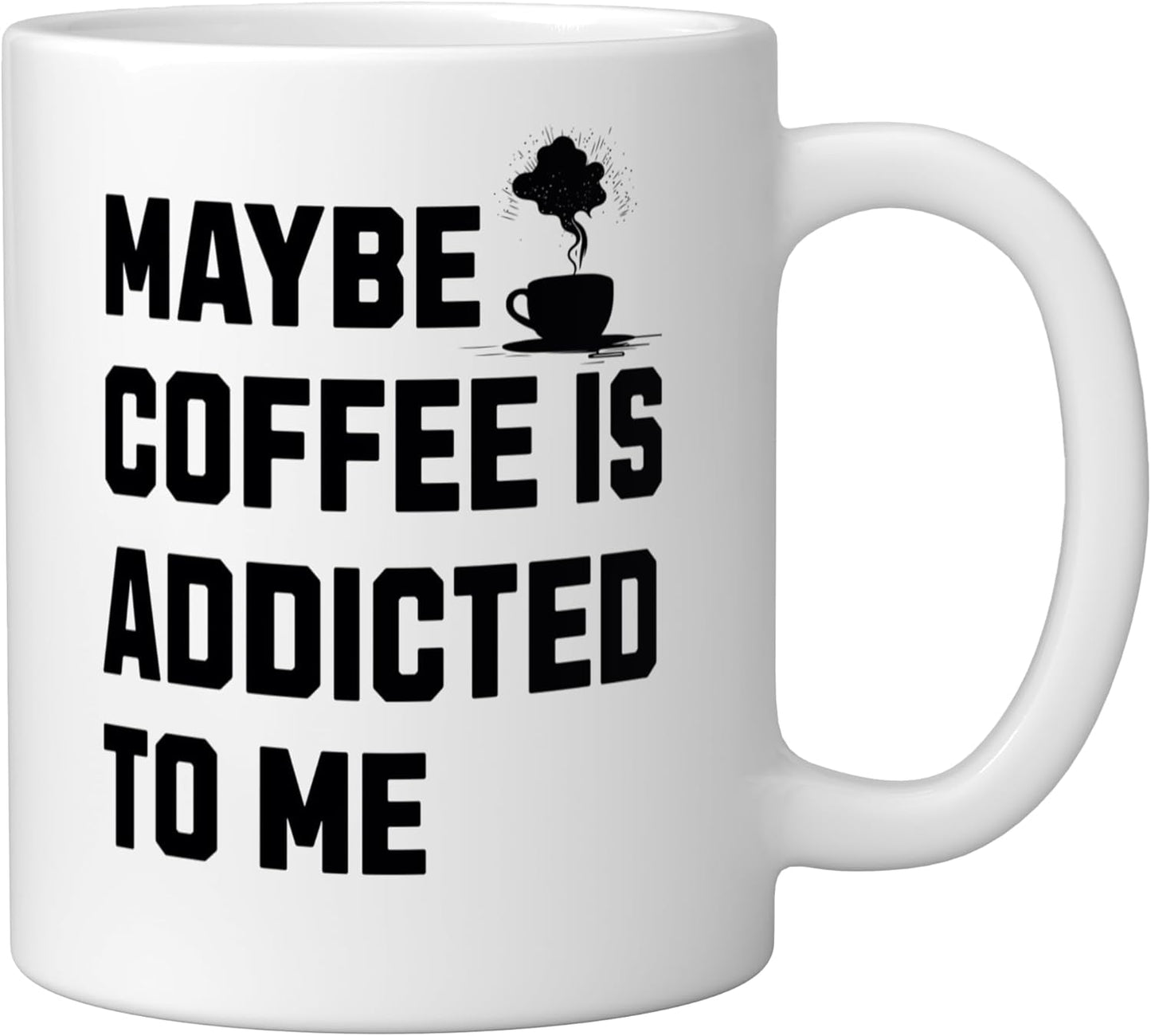 Taza de café divertida para amantes del café blanco cerámica