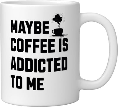 Taza de café divertida para amantes del café blanco cerámica