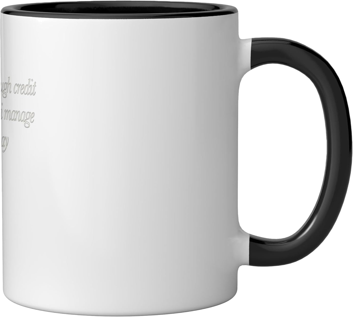 Taza cerámica negra/blanca con frase sarcástica