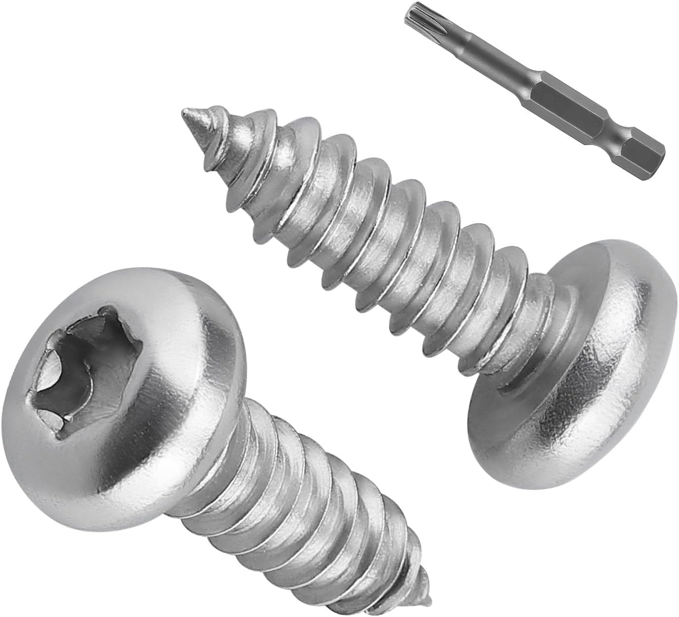 50 Tornillos Torx Acero Inox Redondos Autoatascantes