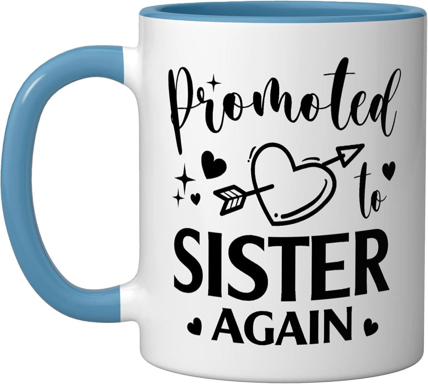 Taza Cerámica Corazón Flecha Azul Blanco