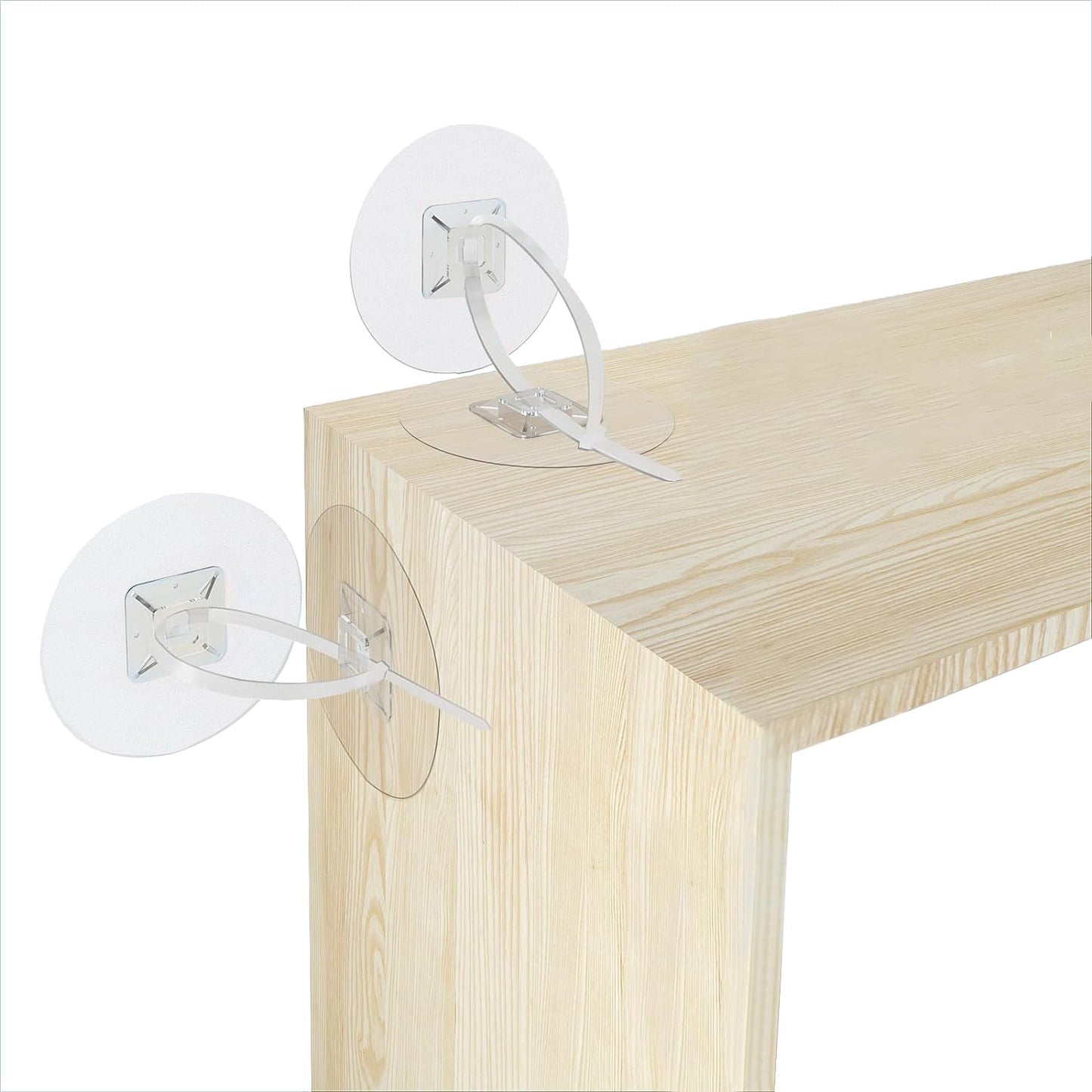 Anclajes muebles autoadhesivos paquete 14 seguros 168lb