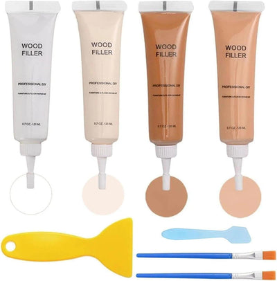 Kit reparación muebles madera clara 4 colores para grietas astillas