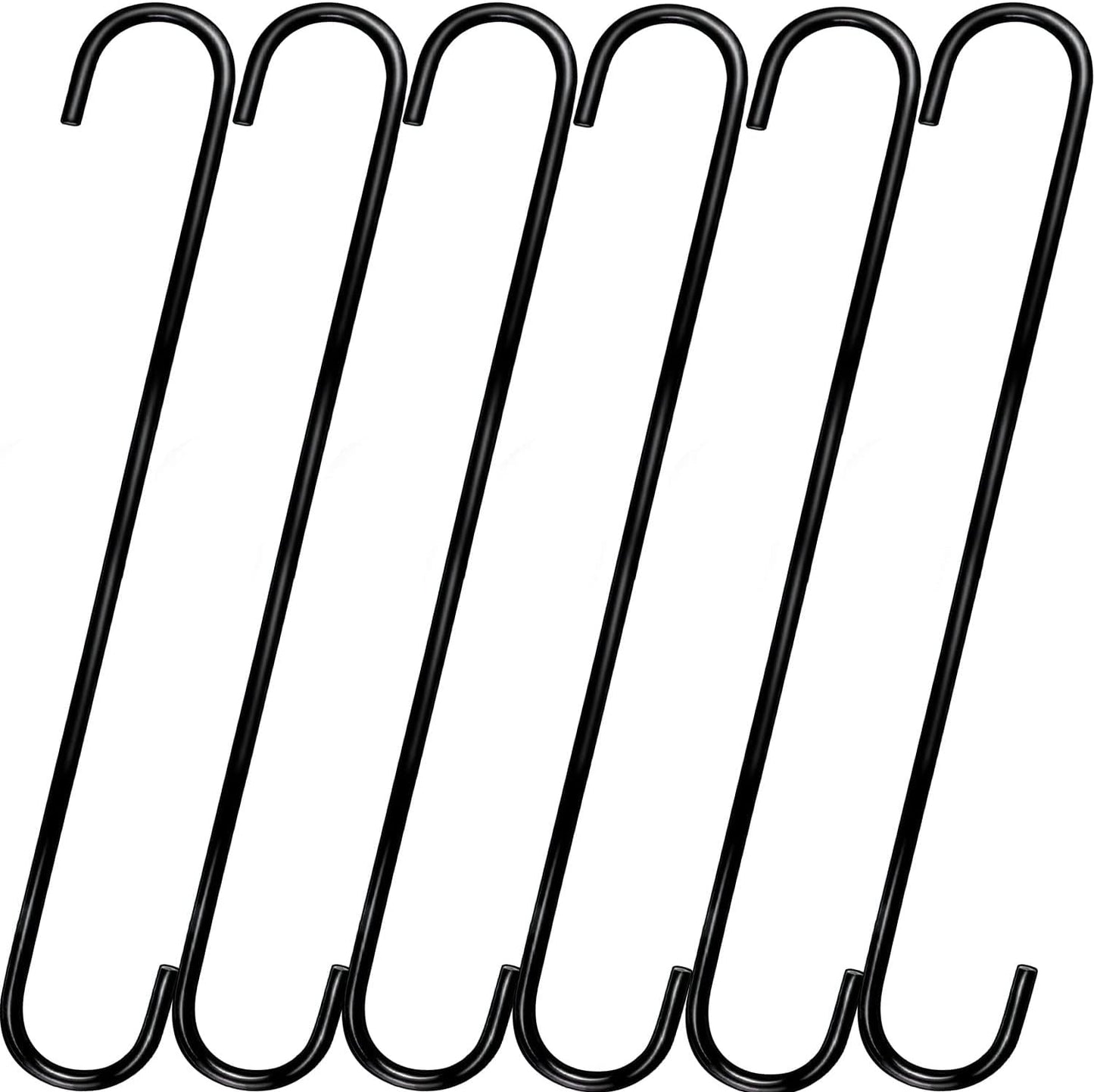 6 Ganchos S 16pulg Metal para Colgar Plantas Patio