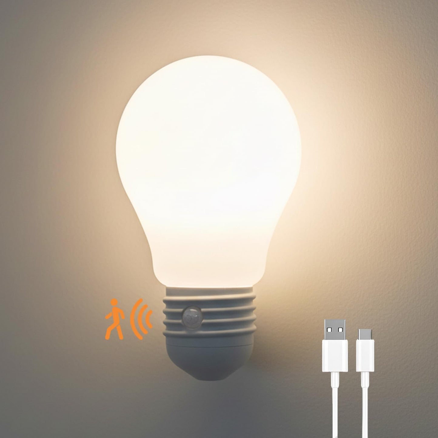 Luz armario sensor movimiento recargable LED inalámbrica