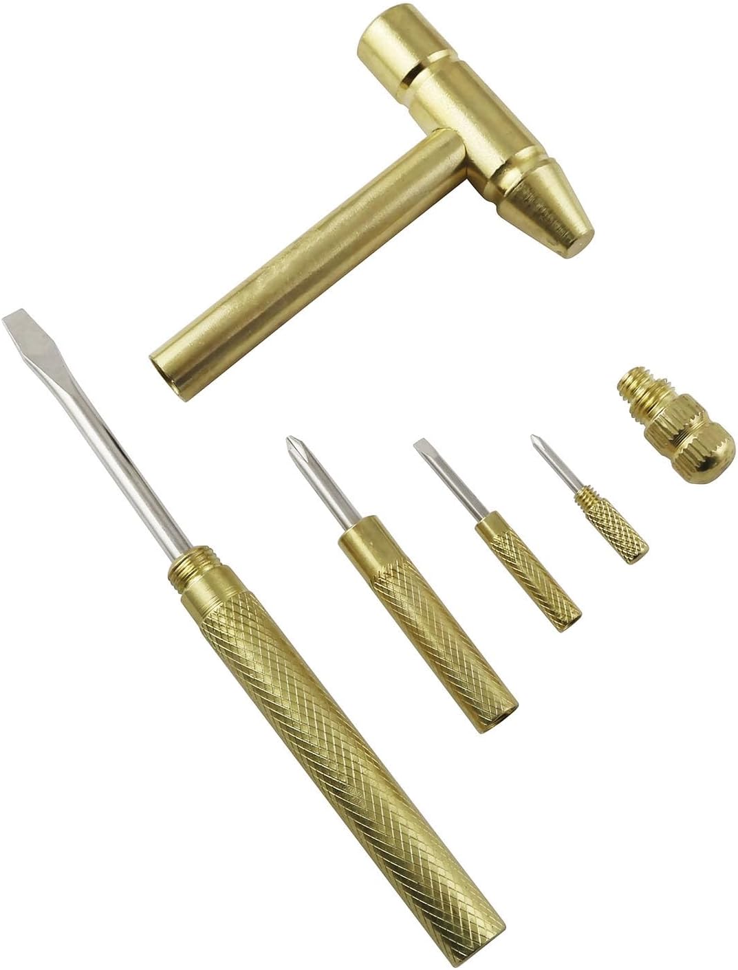 Martillo 6en1 de latón para computadoras y teléfonos