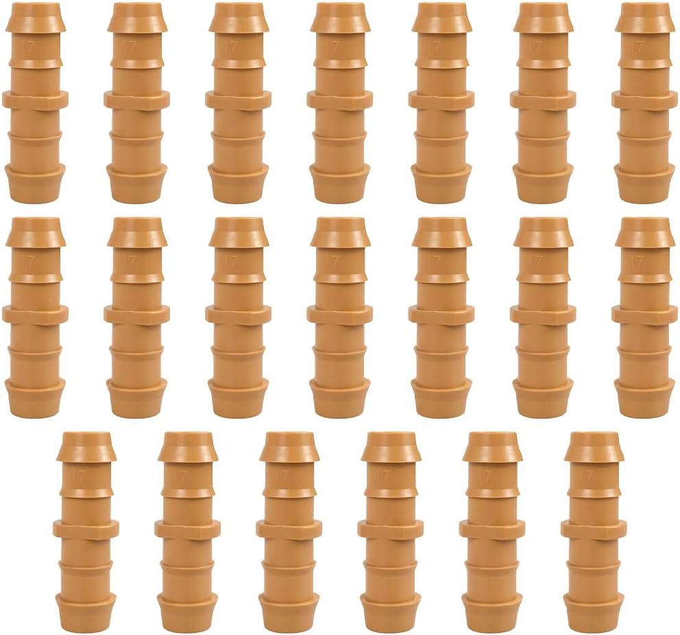 20 Conectores púas 0.67pulg para tubo goteo 1/2pulg