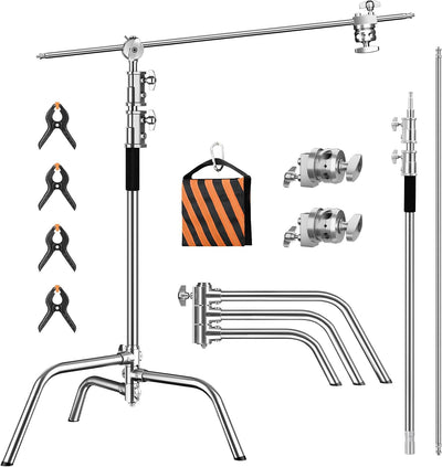 Soporte C acero inox 6.9pies brazo sujeción estudio