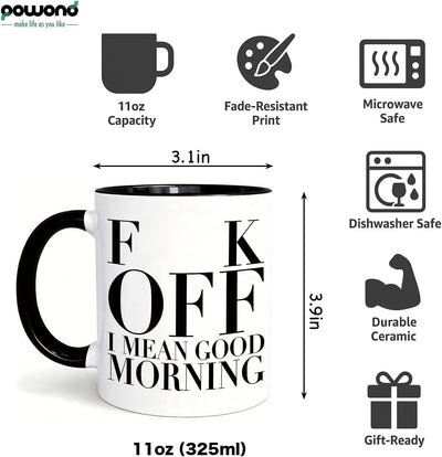 Taza café divertida 11oz doble cara apta lavavajillas