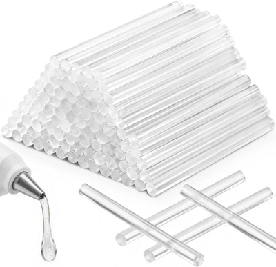 100 Barras Pegamento Caliente Transparentes 0.27x4pulg Universal