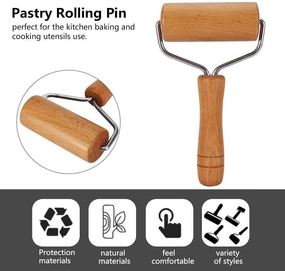 Rodillo de masa de bambú antiadherente para cocina casera
