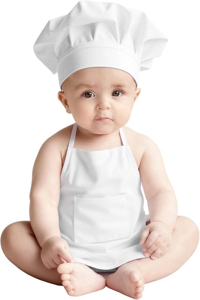 Juego 2 Pzas Atuendo Chef Bebé Delantal Gorro