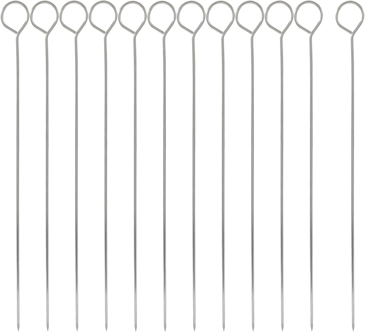 Pinchos de acero inoxidable para barbacoa Shish Kebab reutilizables
