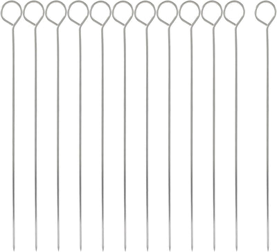 Pinchos de acero inoxidable para barbacoa Shish Kebab reutilizables