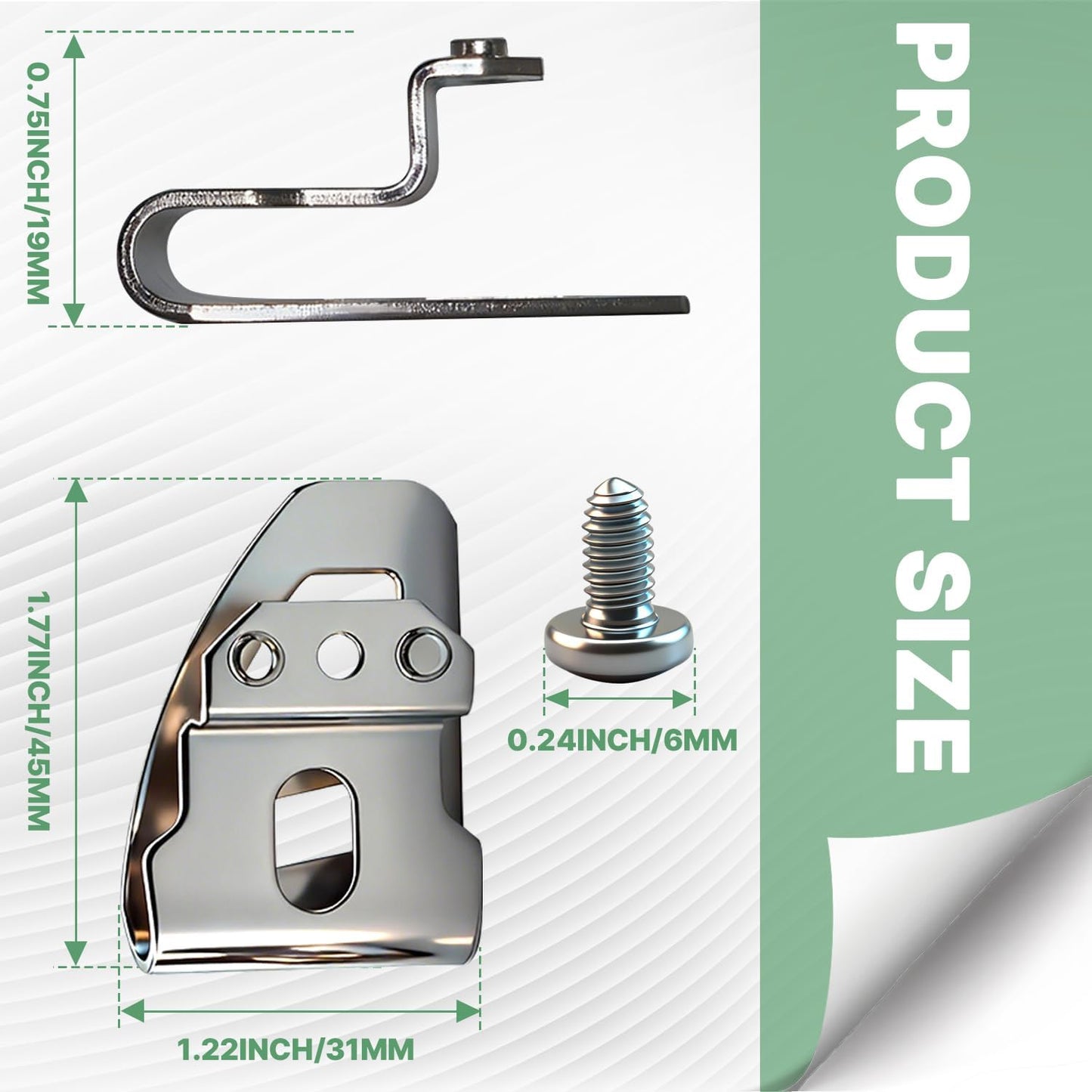 Clip cinturón 4 pzas comp Milwauke M18 Fuel