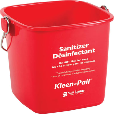 Cubo limpieza plástico 3qt color rojo