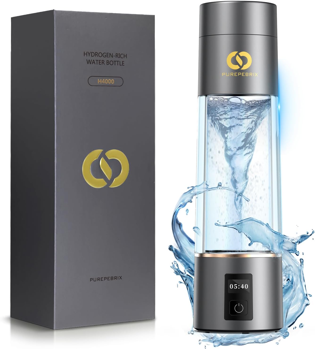 Botella agua hidrógeno set 2