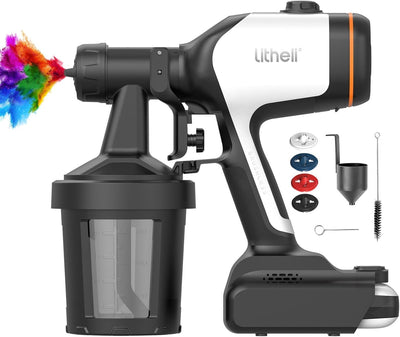 Pulverizador pintura inalámbrico 800W 27oz 4 boquillas cobre