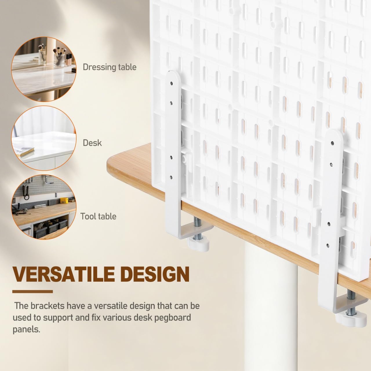Soportes para panel de clavijas paquete 2 metal oficina hogar