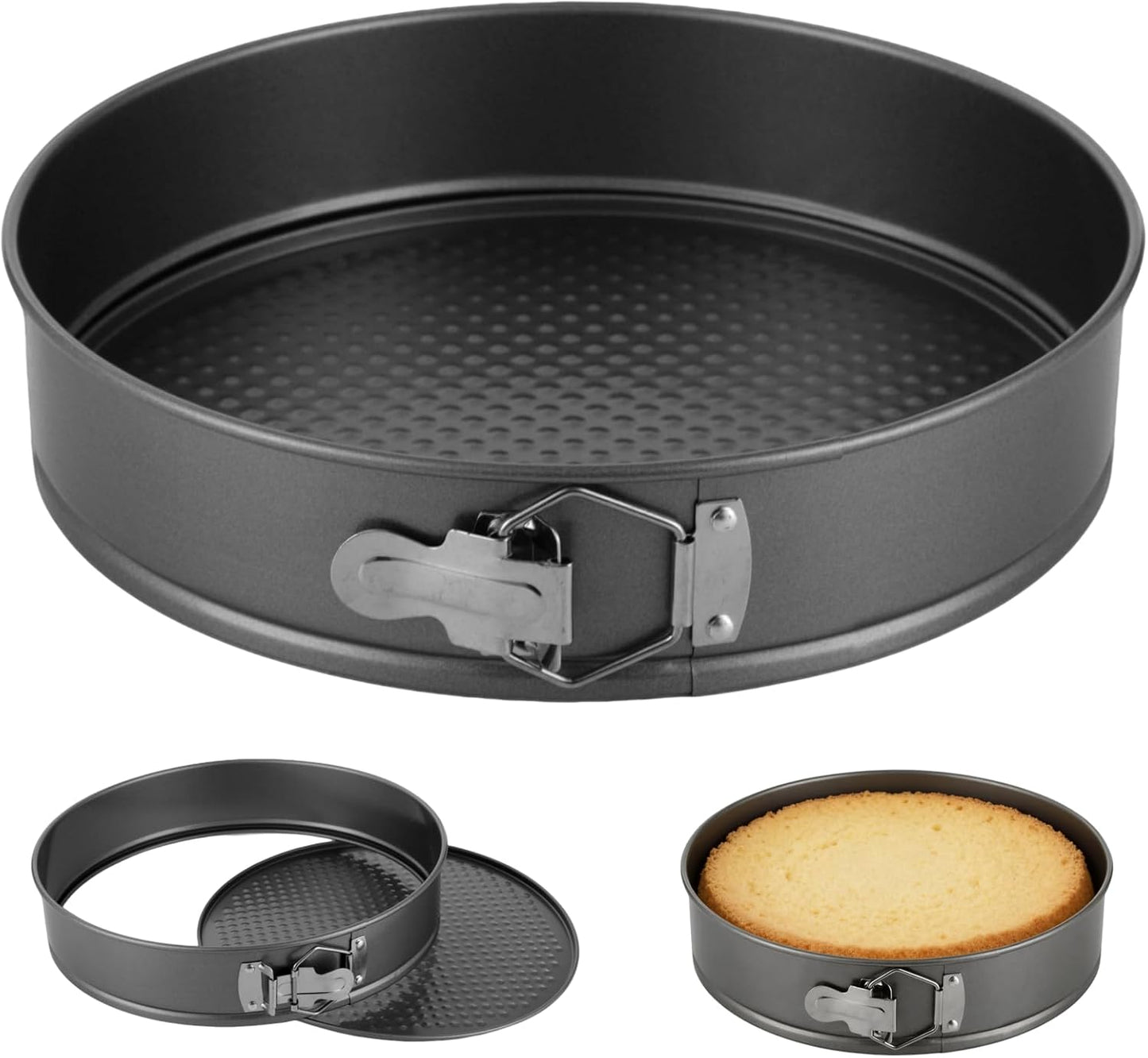 Moldes para pasteles de 11 pulgadas antiadherentes con hebilla