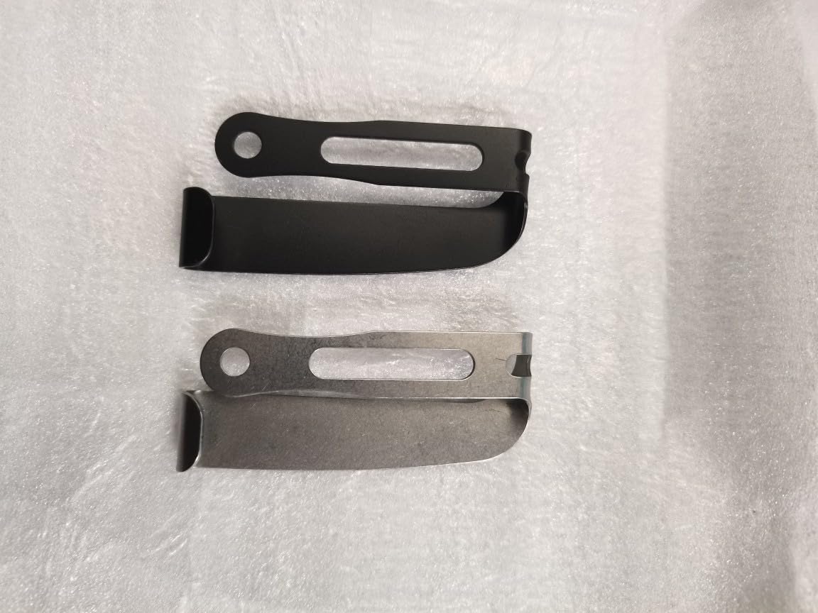 Kit clips cinturón metal para fundas cuchillo negro