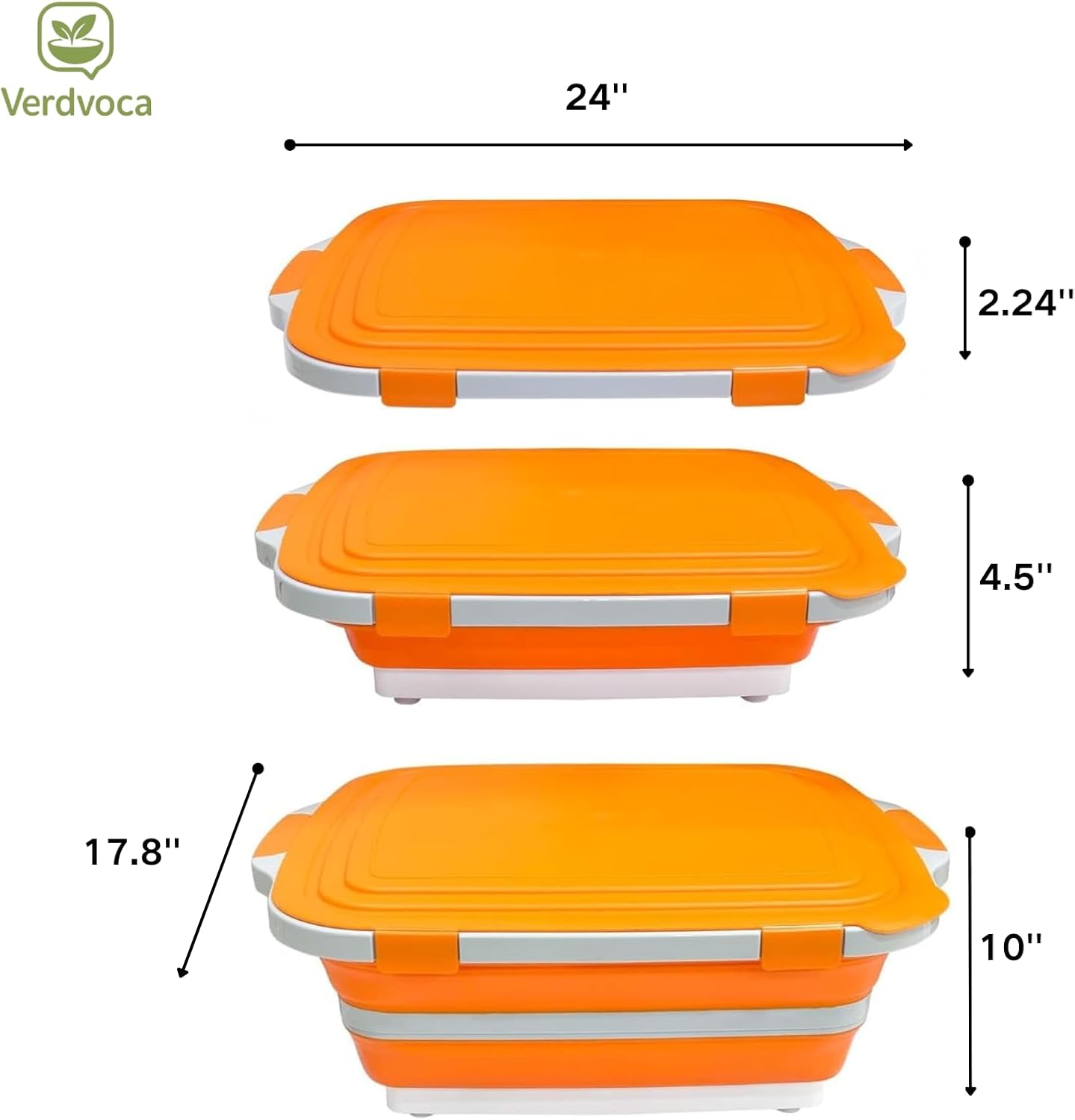 Set utensilios parrilla con cubeta plegable 30L y 16L