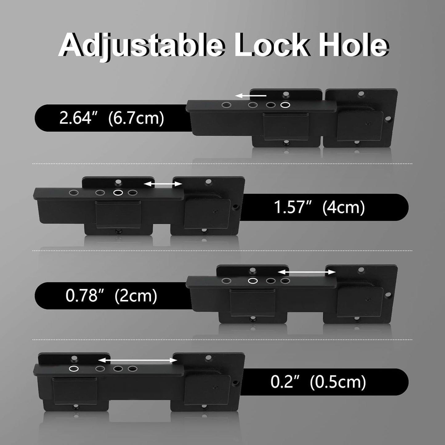 Cerradura puerta abatible 9pulg aluminio valla madera