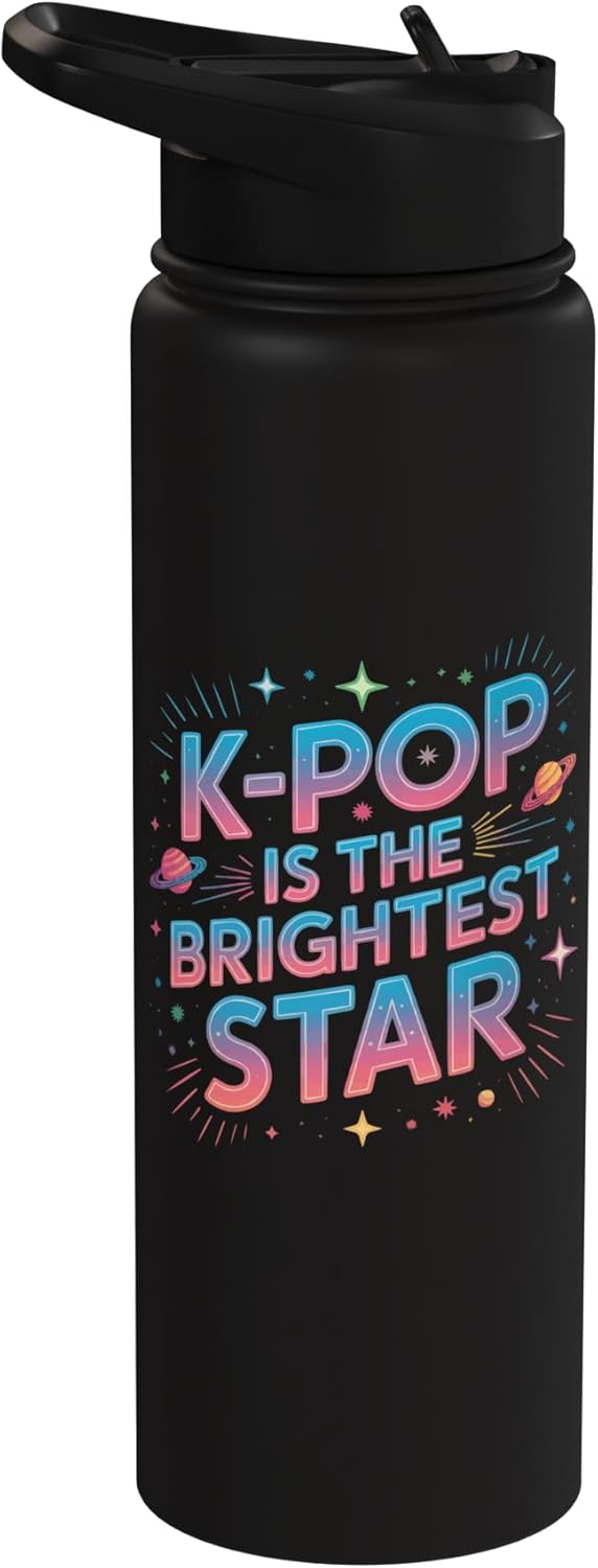 Botella agua acero inox aislada Kpop