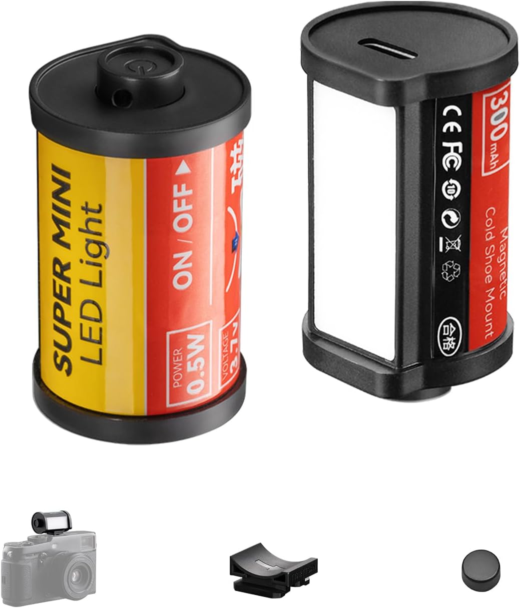 Luz LED magnética 3 colores 3000K-6000K recargable para cámara