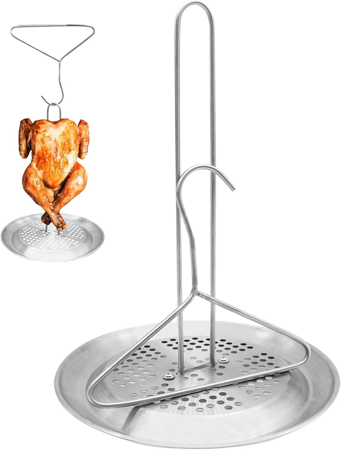 Kit soporte freidora pavo acero inox con bandeja