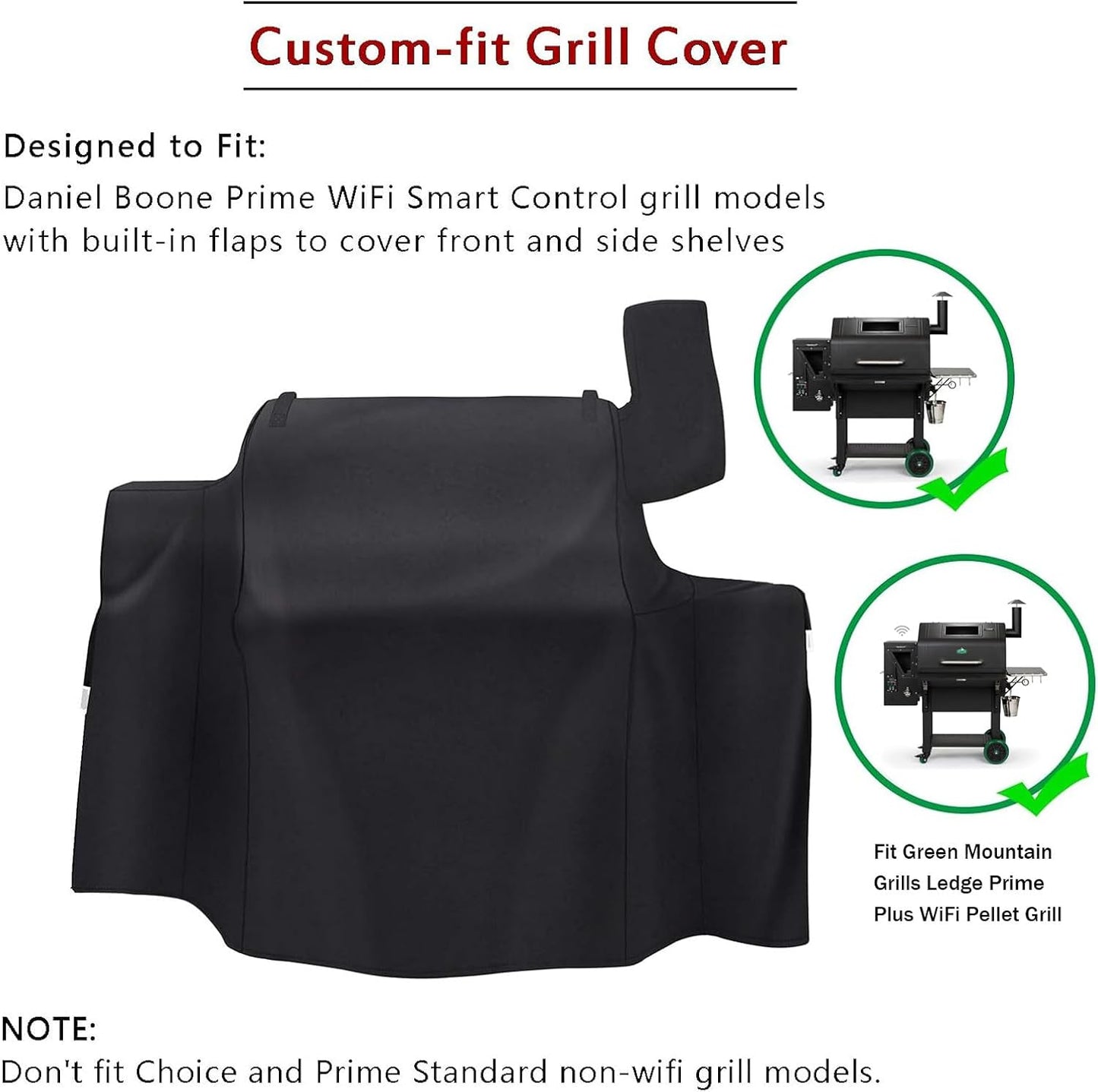 Cubierta parrilla pellets Green Mountain Daniel Boone Prime WiFi